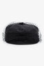 Christian Dior Black Leather Fish Net Newsboy Hat Size 58