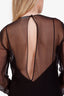 Salvatore Ferragamo Black Silk Blend Sheer Layered Dress with Slip Size 42