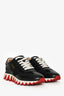 Christian Louboutin Black Leather/White 'Loubishark' Chunky Sneakers Size 39