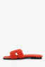 Hermès Orange Shearling 'Oran' Sandals Size 37