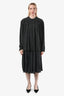 Lemaire Green Button Detail Pleated Skirt Size 42