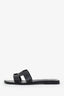 Hermès Black Leather 'Oran' Sandals Size 39