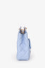 Pre-loved Chanel™ Light Blue Quilted Caviar Small Wavy Hobo GHW