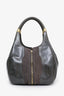 Jimmy Choo Grey Patent and Suede Top Handle Bag