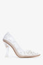 Cult Gaia PVC and Pearl Embellished Heels Size 38