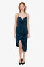 Zimmermann Blue Silk Balconette Midi Dress Size 3