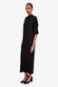 Anine Bing Black Mock Neck Short Sleeve Maxi Dress Size S