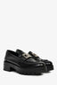 Pre-loved Chanel™ Black Leather CC Platform Loafers Size 36.5