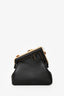 Fendi Brown Nappa Leather Nano First Bag Charm with Chain GHW