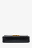 Celine 2022 Black Smooth Leather 'Claude' Triomphe Shoulder Bag