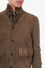 Ralph Lauren Purple Label Green Suede Cashmere Knit Jacket Size S Mens