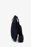 Burberry Navy Blue Canvas Leather Crossbody Bag