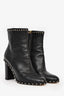 Valentino Black Leather Rockstud Ankle Boots Size 38.5
