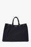Fendi Navy Canvas FF Peekaboo Leather-Trimmed X-Tote Bag