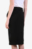 Roberto Cavalli Black Raw Hem Pencit Skirt Size S