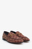 Gucci Burgundy Monogram Canvas Jordaan Loafer Size 37