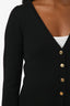 Cardigan Versace en laine noire à boutons Medusa, taille 38