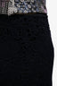 Valentino Navy Lace Midi Skirt Size 48