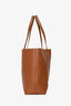 Saint Laurent Brown Leather Shopping Tote Bag