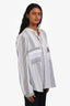 Stella McCartney White/Blue Striped Top Size 46