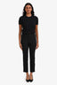 Isabel Marant Black Zipper Detail High-Waisted Pants Size 34