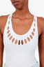 Alaïa White Cut Out One Piece Swimsuit Size 34
