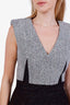 Alexander McQueen Grey/Multicolour Wool Mohair Tweed Speckled Dress Size 42