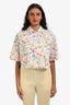 R13 Multicolour Floral Print Cropped Shirt Size S