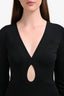 Smythe Black Jersey Keyhole Long Sleeve Long Dress Size M