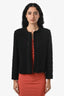 IRO Black Tweed Open Jacket Size 36