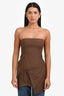 Lovers & Friends Brown Linen Blend Tube Top Size XS