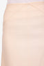 Courreges Cream Wool Logo Embroidery Midi Skirt est Size M