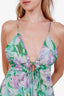 ASTR Green/Purple Ruffled 'Monaco' Maxi Dress Size S