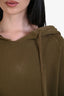 Nili Lotan Green Cotton Distressed Hoodie Size XS