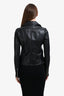 Gucci Black Leather Moto Jacket Size 42