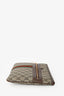 Gucci Brown GG Supreme Monogram Large Ophidia Pouch Clutch