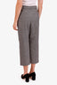 Brunello Cucinelli Black/White Wool Cashmere Houndstooth Cropped Pants Size US 6