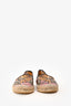 Gucci Beige Multicolour Canvas GG Supreme Bengal Tiger Print Pillar Espadrilles Size 37