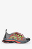 Gucci Run Black/Red/Neon Green Lace Up Sneakers Size 9.5 Men's