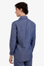 Zenga Blue Cotton Button Up Shirt Size M Mens