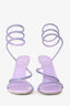 Rene Caovilla Purple Crystal Embellished Ankle Wrap Heels Size 6