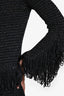 Missoni Black Knit Fringe Cardigan Size 38