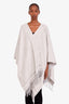 Christian Dior 2022 Grey Wool Cashmere Zodiac Shawl Sweater One Size