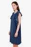 Victoria Victoria Beckham Satin Ruffle Sleeveless Dress Size 8