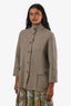 Loro Piana Grey Cashmere Buttoned Jacket Size 44