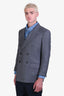 Gucci Grey Wool Double Breasted Blazer Size 50 Mens