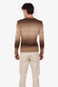 Ralph Lauren Purple Label Ombre Brown Silk Linen Knit Sweater Size XS Mens