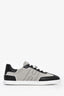 Hermès Black Leather Canvas H Sneakers Size 37