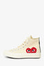 Comme des Garcons Play x Converse Cream High Top Sneaker Size 9