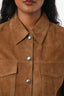 Theory Brown Suede Buttoned Jacket Size S